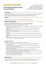 business development analyst resume