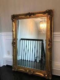 Antique mirror tiles antiqued mirrors. Metallic Pewter Makeover Of An Elegant Ornate Mirror