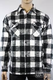 Chemise en flanelle 100% coton. Chemise De Bucherons A Carreaux Noir Et Blanc Kustom Work Shop Kustom Shop
