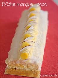 Recette De Buche De Noel A La Noix De Coco Et A La Mangue Mangue Noix De Coco Coco