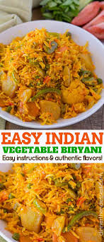 Vegetable Biryani Is A Bold And Flavorful Indian Rice Dish With Bell Peppers Peas Carrots An Vegetable Biryani Recipe Indian Food Recipes Indian Rice Recipes