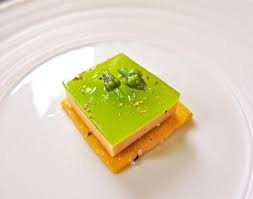 Eleven Madison Park Has Made Its Famous Foie Gras Seared Cured And Made Into Pudding This Preparation Came Topped Wit Food Displays Food Eleven Madison Park