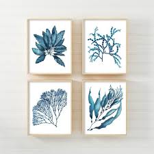 Sea Coral Print Set Coral Print Set Of 4 Prints Teal Blue Print Coastal Print Hampton Print Wall Art Nautical Print Wall Decor Coastal Decor In 2020 Sea Coral Prints Coral Print Wall Art Prints