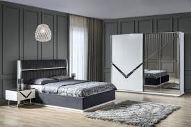 Schöne betten für ihr schlafzimmer passend für jedes moderne schlafzimmer haben wir auch genau das richtige bett für sie. Lake Schlafzimmer Venus Set In Grau Weiss 4 Teilig Kaufen Bei Mobel Lux