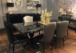 Shop our selection of dining room furniture, and put together your own dining room sets! Casa Padrino Luxury Baroque Dining Room Set Black Gold 1 Dining Table With Glass Top 6 Dining Chairs Noble Dining Room Furniture In Baroque Style