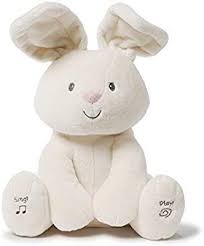Amazon Com Gund Baby Flora The Bunny Animated Plush Stuffed Animal Toy Cream 12 Baby Bunny Stuffed Animals Musical Stuffed Animals Animated Plush