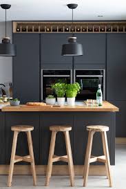The perfect mix of textured wood with gray and white tones in the kitchen makes an absolutely stunning statement. Pin Em Dark Grey Kitchen Ideas
