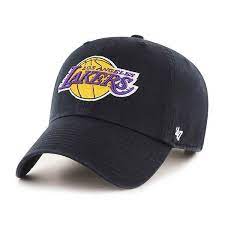 Los Angeles Lakers 47 Brand Black Logo Clean Up Adjustable Hat Detroit Game Gear Adjustable Hat Los Angeles Lakers Black Logo