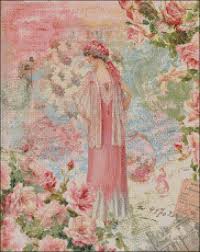 Victorian ladies cross stitch patterns. Victorian Pink Lady 2 Counted Cross Stitch Patterns Kits Color Symbols Charts Ankicoleman Designs Cross Stitch