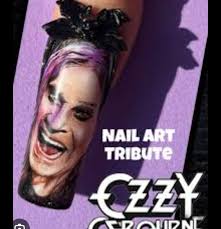 What are some Ozzy Osbourne nail ideas?
