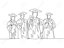 See full list on wikihow.com One Line Drawing Group Of Young Happy Graduate Male And Female Royalty Free Cliparts Vectors And Stock Illustration Image 150373583