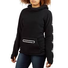 Volcom Womens Polartec Mid Hoodie Black