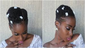 This hairstyle mostly looks good on those girls who have long face or medium long. Wedding Hairstyle On Twa Short Natural Hair Collab With Growwithniki Gaga Youtube