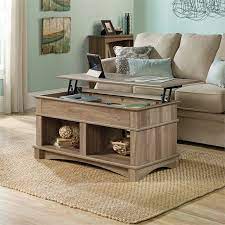 Enclosed back panel with cord access. Sauder Harbor View Lift Top Coffee Table In Salt Oak Walmart Canada