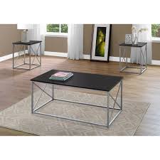 Calzada 3 Piece Coffee Table Set In 2020 3 Piece Coffee Table Set Coffee Table Contemporary Table Setting