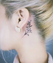 Modish Behind The Ear Flower Tattoos For Girls That Are Simply Gorgeous Behind Ear Tattoos Girl Tattoos Tattoos