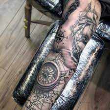 Globe map and nautical compass. Compass With Map And Ship Nautical Mens Sleeve Tattoo Nautical Sleeve Ship Tattoo Sleeves Nautical Tattoo Sleeve