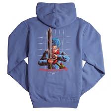 Made in the iconic purple blue colour. Primitive X Dragonball Z Shadow Trunks Hoodie Columbia Blue