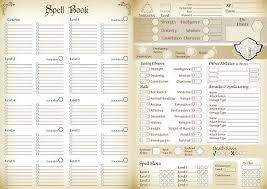 Dungeons And Dragons Dnd5e Character Sheet Dnd Pack Of 10 A5 A4 Folded Book Ebay