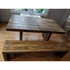All steel is powder coated in black, other options. West Elm Emmerson Expandable Dining Table And Bench Chairish