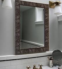 You can now achieve a more elegant and unique bathroom cabinet mirror design. Buy Zahab Fibre Frame Honeycomb Design Bathroom Mirror Size Decorative Bathroom Wall Mirrors Bedroom Mirrors 15x1x21 Inch Black Online At Low Prices In India Amazon In