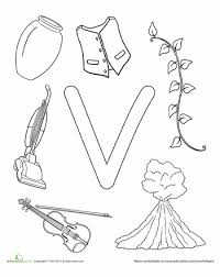 V Is For Worksheet Education Com Letter V Crafts Alphabet Preschool Preschool Letters