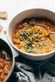 Spicy Peanut Soup With Sweet Potato Kale Pinch Of Yum Recipe Vegan Instant Pot Recipes Spicy Peanut Soup Sweet Potato Kale