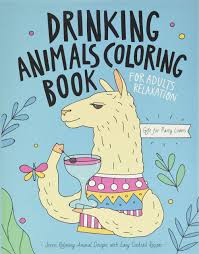 Print this free hippopotamus (hippo) coloring sheet and craft your own animal coloring book. Amazon Com Drinking Animals Coloring Book A Fun Coloring Gift Book For Party Lovers Adults Relaxation With Stress Relieving Animal Designs Quick And Easy Cocktail Recipes 9781796828894 Publishing Caffeinestar Books