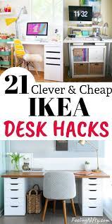 21 Awe Inspiring Ikea Desk Hacks That Are Affordable And Easy Ikea Desk Hack Desk Organization Diy Desk Hacks