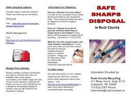 Within the microsoft word program there is a simple program which helps you to position the print on labels accurately. Safe Sharps Disposal Pamphlet Rusk County