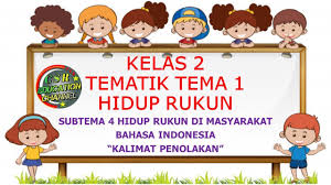 Kelas 2 Tematik Tema 1 Subtema 4 Bahasa Indonesia Kalimat Penolakan Youtube