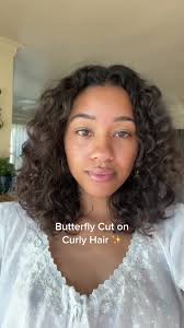 Curly Hair Butterfly Cut Tutorial