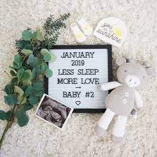 Baby Announcement On A Letter Board Credit Tania Kasparian Baby Announcement Pictures Second Baby Announcements Baby 2 Announcement