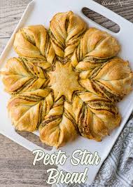 This showstopping braided bread recipe has a filling of raspberry jam and cream cheese, and is perfect for brunch or book club. Red And Green Pesto Star Bread Recipe Video Tutorial Ashlee Marie Real Fun With Real Food