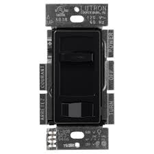 Schematic trailing edge dimmer text: Lutron Skylark Contour Led Dimmer Switch For Dimmable Led Halogen And Incandescent Bulbs Single Pole Or 3 Way Black Ctcl 153p Bl The Home Depot