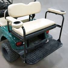 Rear Seat Kit Padded Arm Rest With Cupholder Set Of 2 Golf Carts Golf Cart Accessories Rear Seat