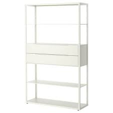 Fjalkinge Regal Mit Schubladen Weiss 118x35x193 Cm Jetzt Bestellen Ikea Deutschland Wall Shelf Unit Shelves Shelf Unit