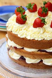 Place the butter, caster sugar and vanilla essence into a bowl or blender and mix well to a creamy consistency. Victoria Sponge Celebration Cake Jane S Patisserie