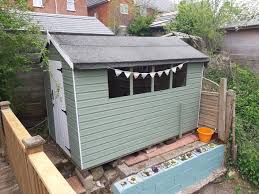Shed Garden Makeover In Cuprinol Garden Shades Cuprinol Garden Shades Garden Front Of House Shade Garden