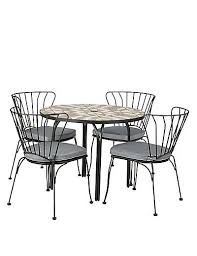 Geo Mosaic Table 4 Chairs With Images Mosaic Table Table Chair