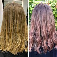 Rose Brown Before And After Long Hair Styles Natural Blondes Balayage