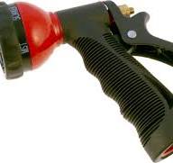 Amazon.com : New Resources Group Metal Hose Nozzle Pistol Sprayer- Auto  Shut-Off, Lawn & Garden Outdoor Water Saver, Conserve, Red, 6 Position : ...