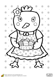 Coloriage lapin de paques coloriage animaux coloriage enfant coloriage adulte dessin pâques dessin a colorier planning enfant activité. Coloriage De Madame Poule Et De Ses Åufs De Paques Multicolores
