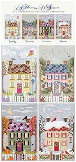 Saved by renuka de silva. 4 Seasons Cross Stitch Houses Free Charts Crafting News Cross Stitch House Counted Cross Stitch Patterns Free Christmas Cross Stitch
