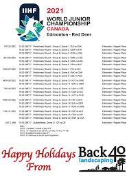 The full schedule for the 2021 iihf world junior hockey championship being held in edmonton. Printable World Juniors Schedule Back40 Hardscape Landscaping