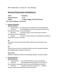 Rpp ktsp kelas 2 semester 1. Rpp Tematik Kelas 2
