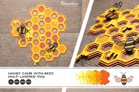 Download 3d Bee Svg Honeycomb 3d Layered Svg 1210296 Paper Cutting Design Bundles