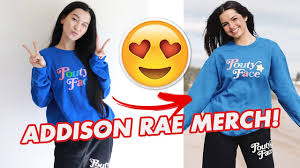 Add to favorites more colors pouty face youth hoodie bttralrdy 4.5 out of 5 stars (987) $ 33.99 free shipping add to favorites more colors. Addison Rae Merch Unboxing Philippines We Duet Youtube