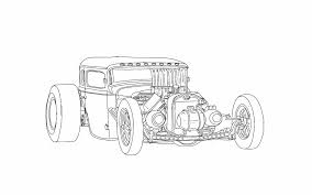 Rat Rod Coloring Pages Sketch Template Cool Car Drawings Cars Coloring Pages Art Cars