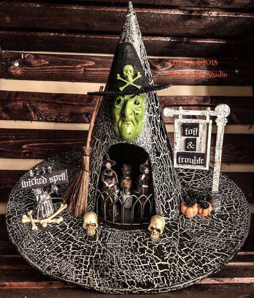 Paper Mache Witch Decor